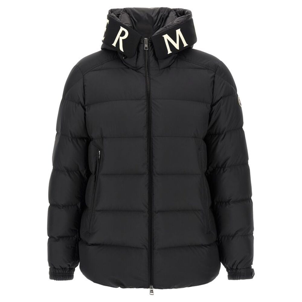 Moncler Black Polyester Full-Length Men's Jacket